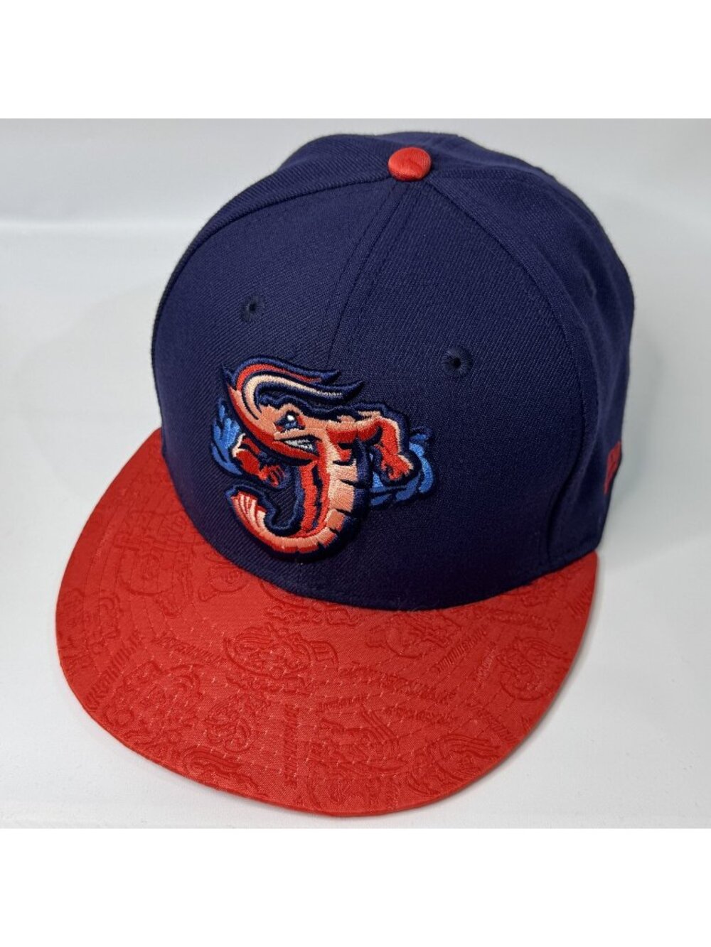 Jacksonville Jumbo Shrimp MiLB New Era 9FIFTY Navy Red Snapback Hat MiLB